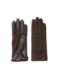 Pembury Gloves - Mahogany Suede & Leather - Soft Accessories