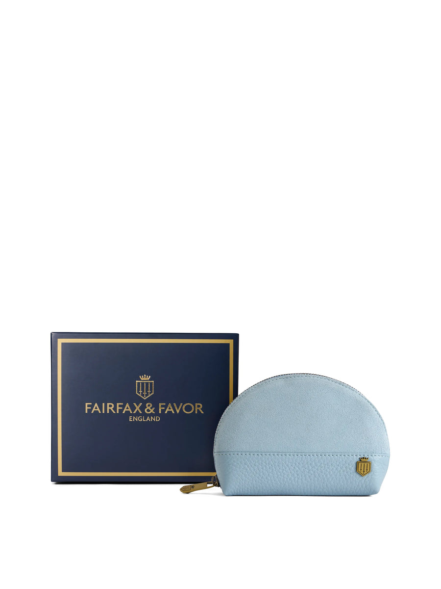 The Chiltern - Women's Coin Purse - Sky Blue Suede