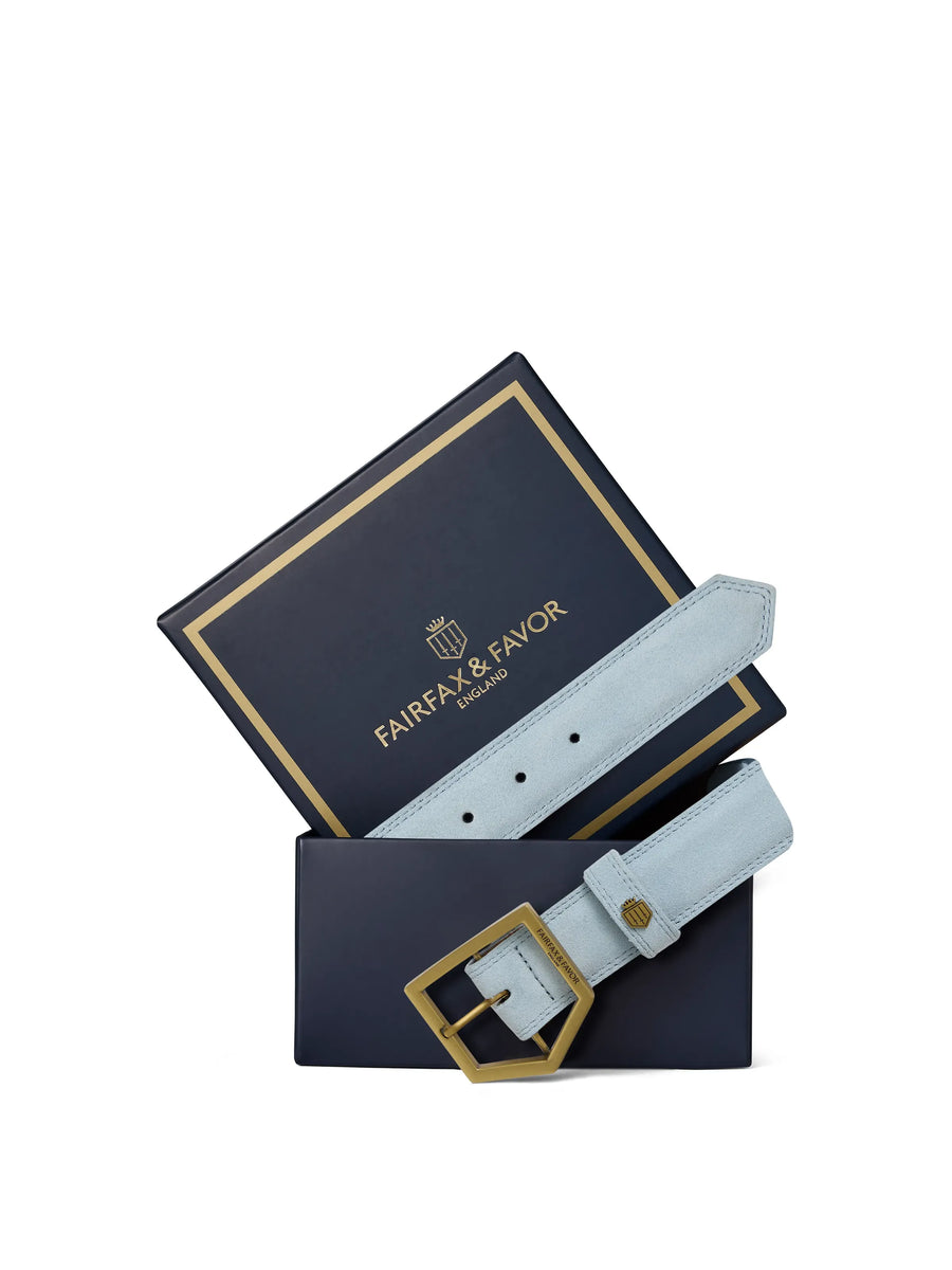 The Felbrigg - Women's Belt - Sky Blue Suede