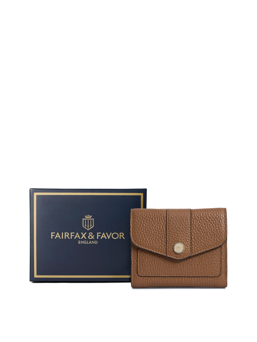 The Langford - Women's Button Purse - Tan Leather