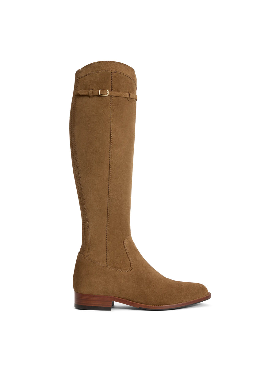 The Kimberley - Women's Knee-High Boots - Tan Suede