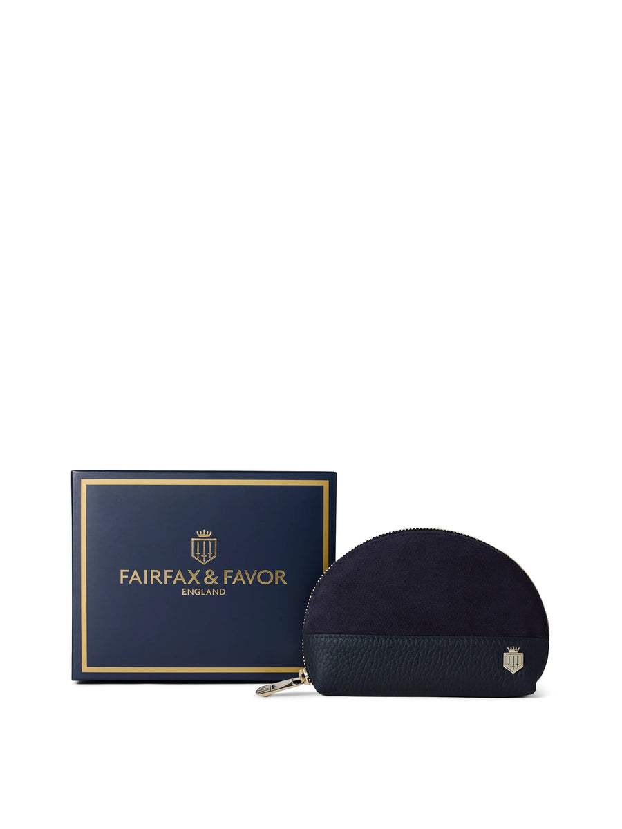 The Chiltern - Women's Coin Purse - Navy Suede