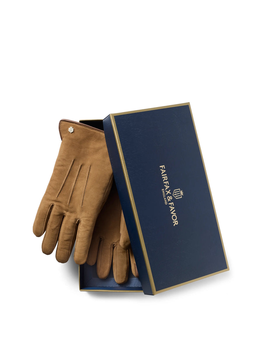 The Berwick - Women's Shearling Lined Gloves - Tan Leather