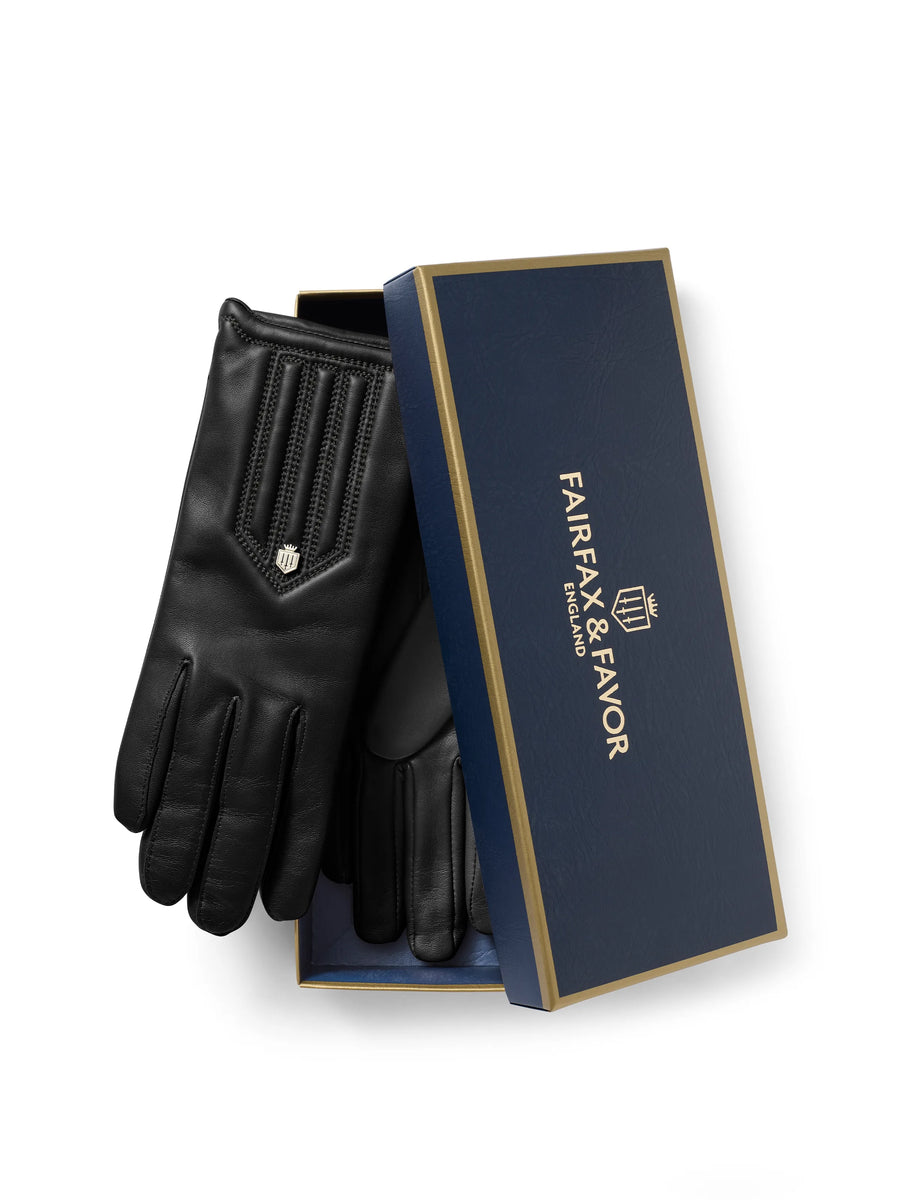 The Signature Gloves - Women's Lined Gloves - Black Leather