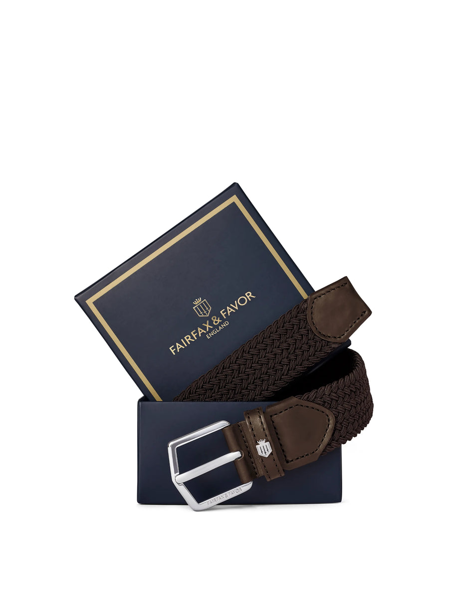 The Narford - Men's Elasticated Belt - Chocolate