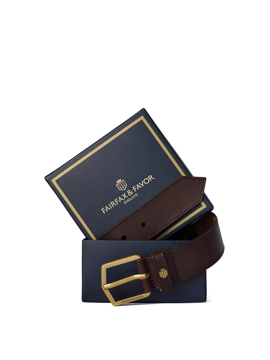 The Wentworth - Men's Belt - Mahogany Leather