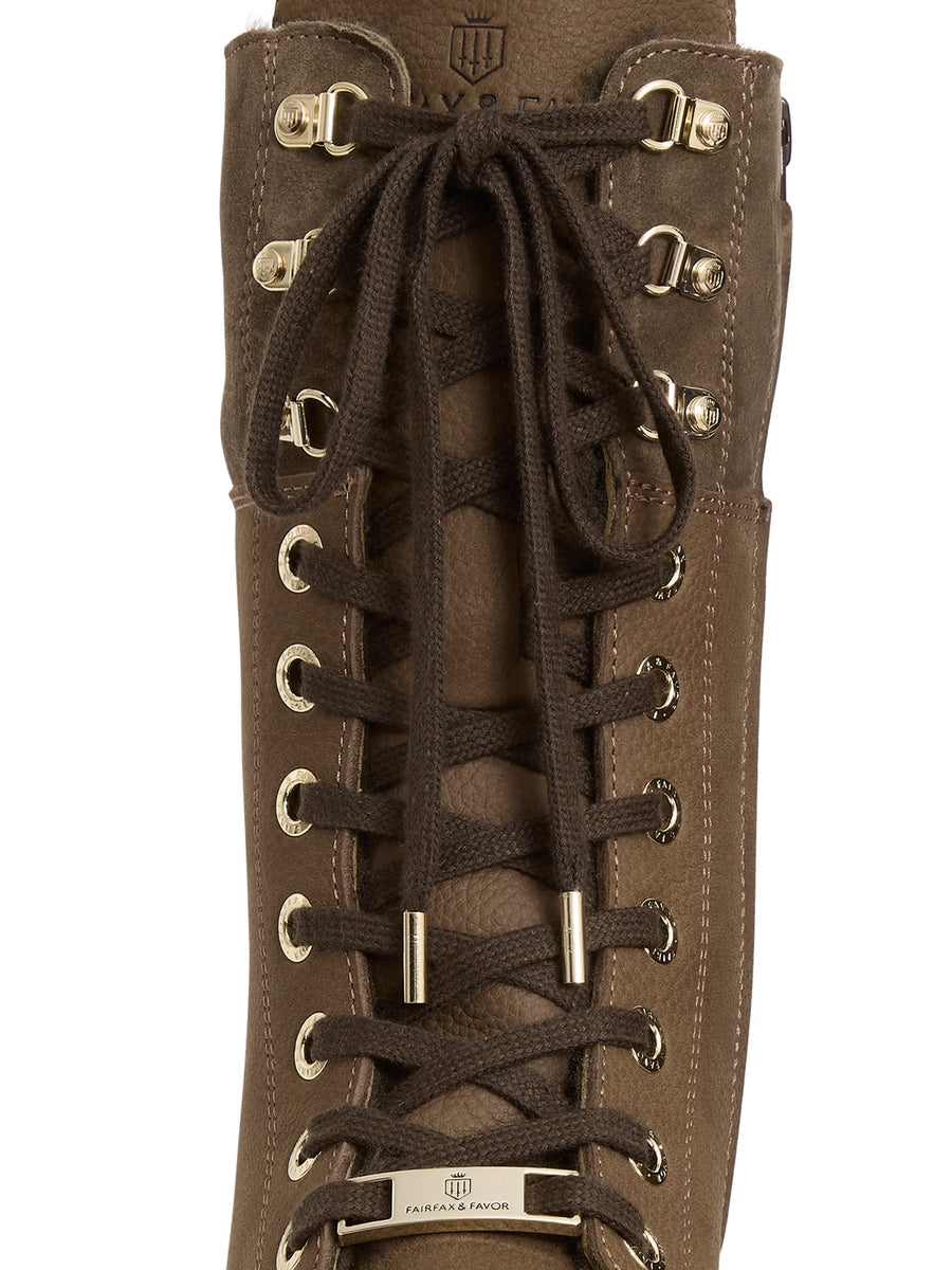 Anglesey - Women's Knee High Lined Boot Chocolate | Fairfax & Favor