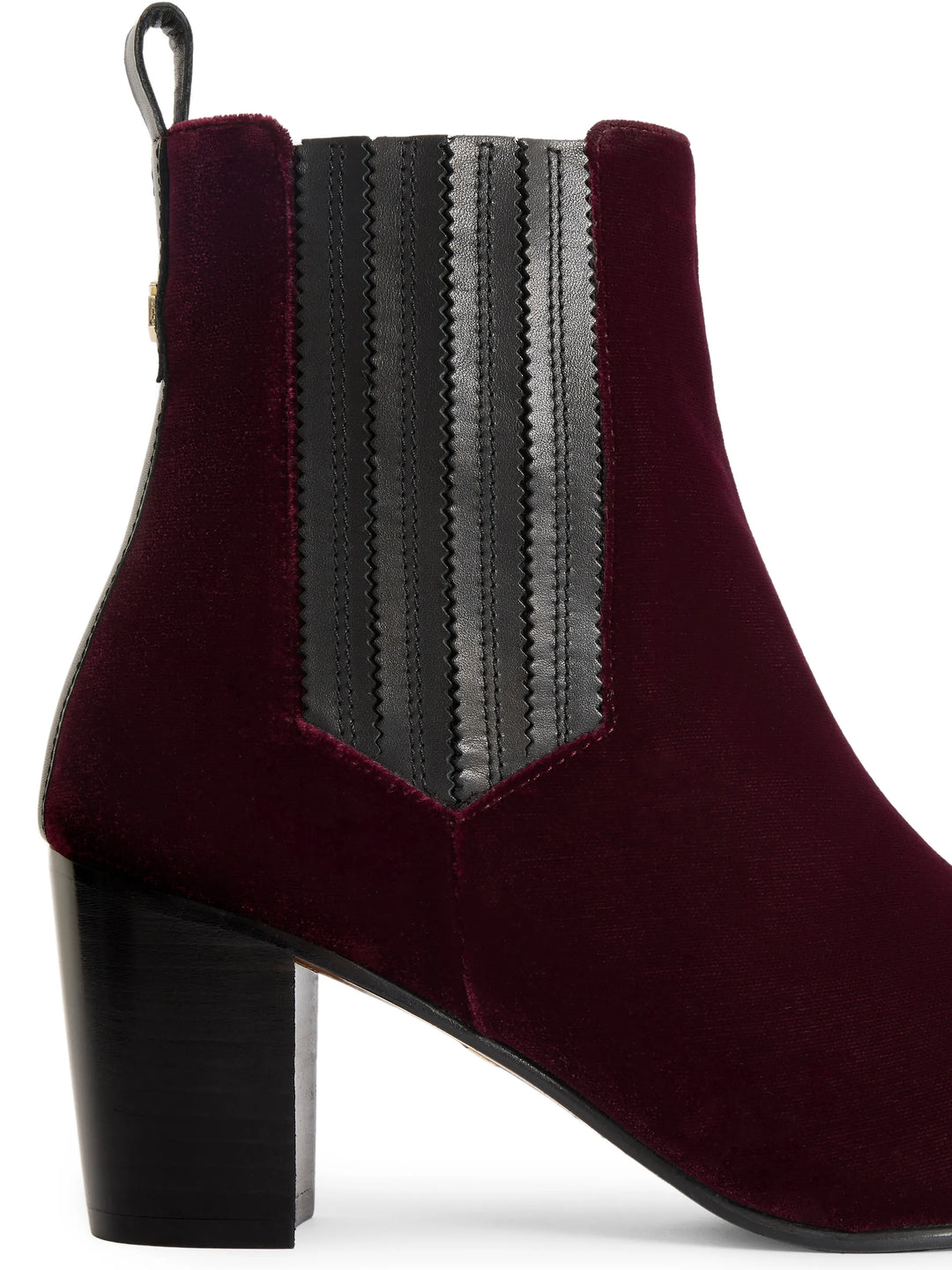 Limited Edition Heeled Electra Ankle Boot Elderberry Velvet - Ankle Boots