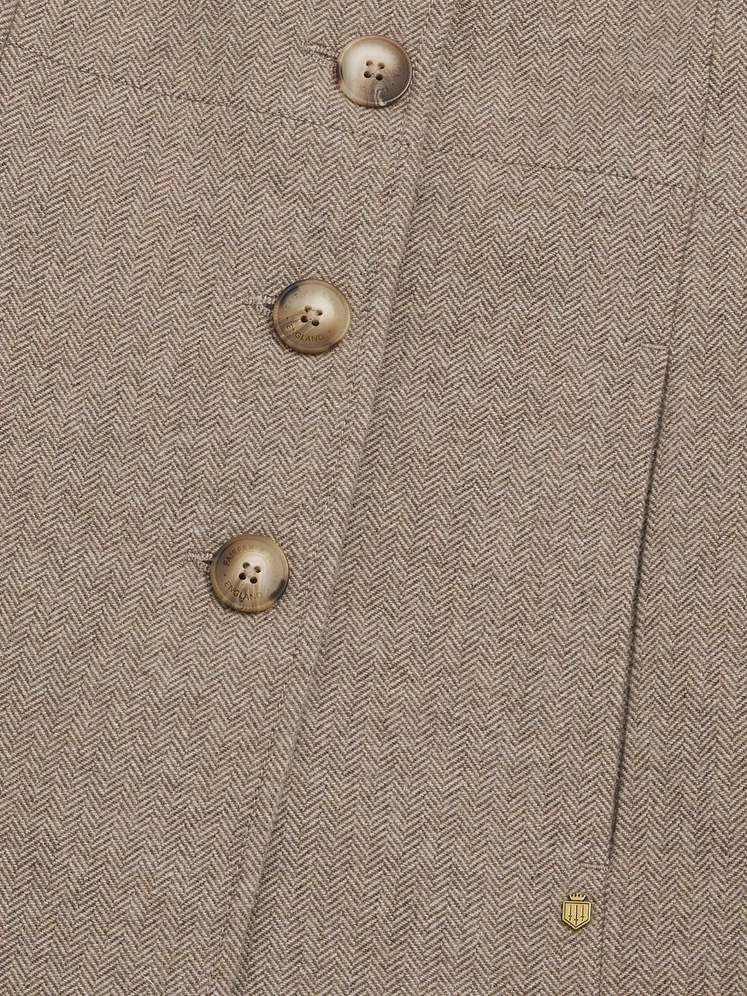 Eliza Herringbone Gilet - Driftwood - Jackets