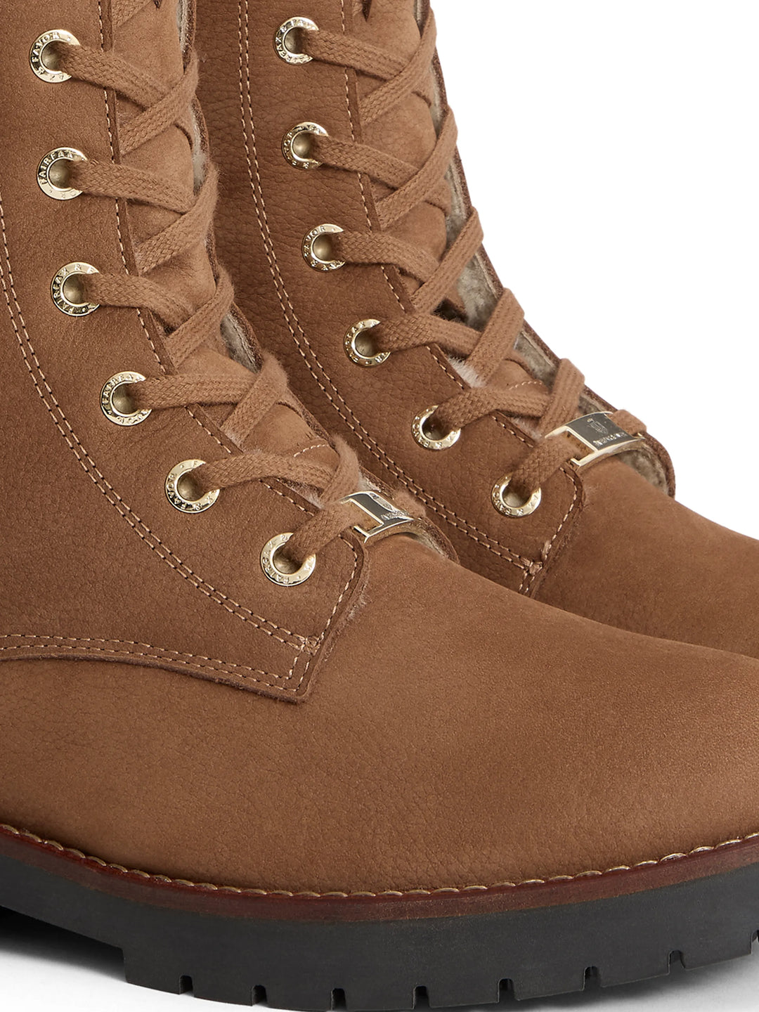Knee High Shearling Lined Anglesey - Cognac Nubuck - Tall Boots