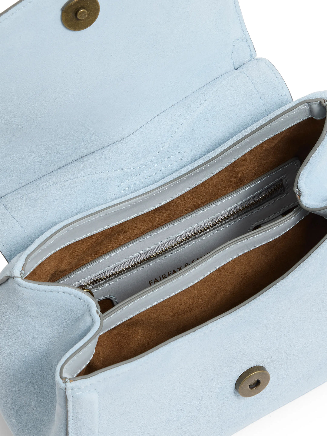 Langham Messenger Bag - Sky Blue Suede - Bags