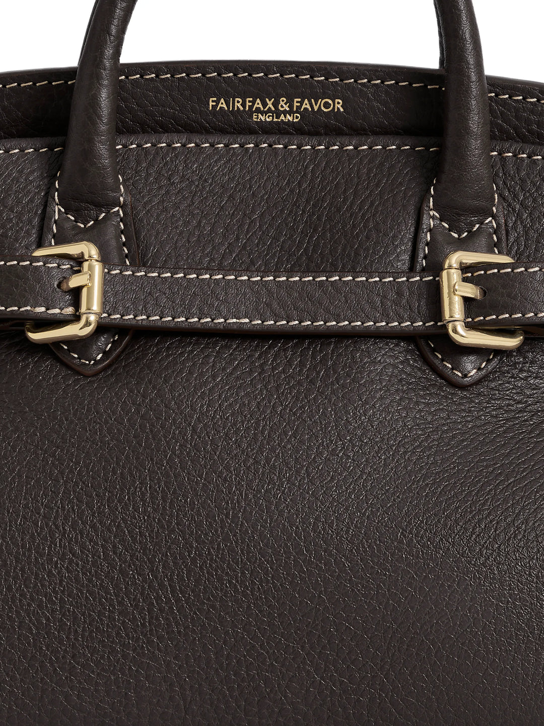 Town & Country - Micro Top Handle Bag - Choc Pebbled Leather - Bags