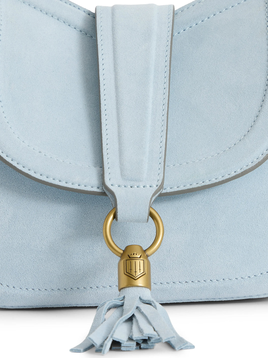 Langham Messenger Bag - Sky Blue Suede - Bags