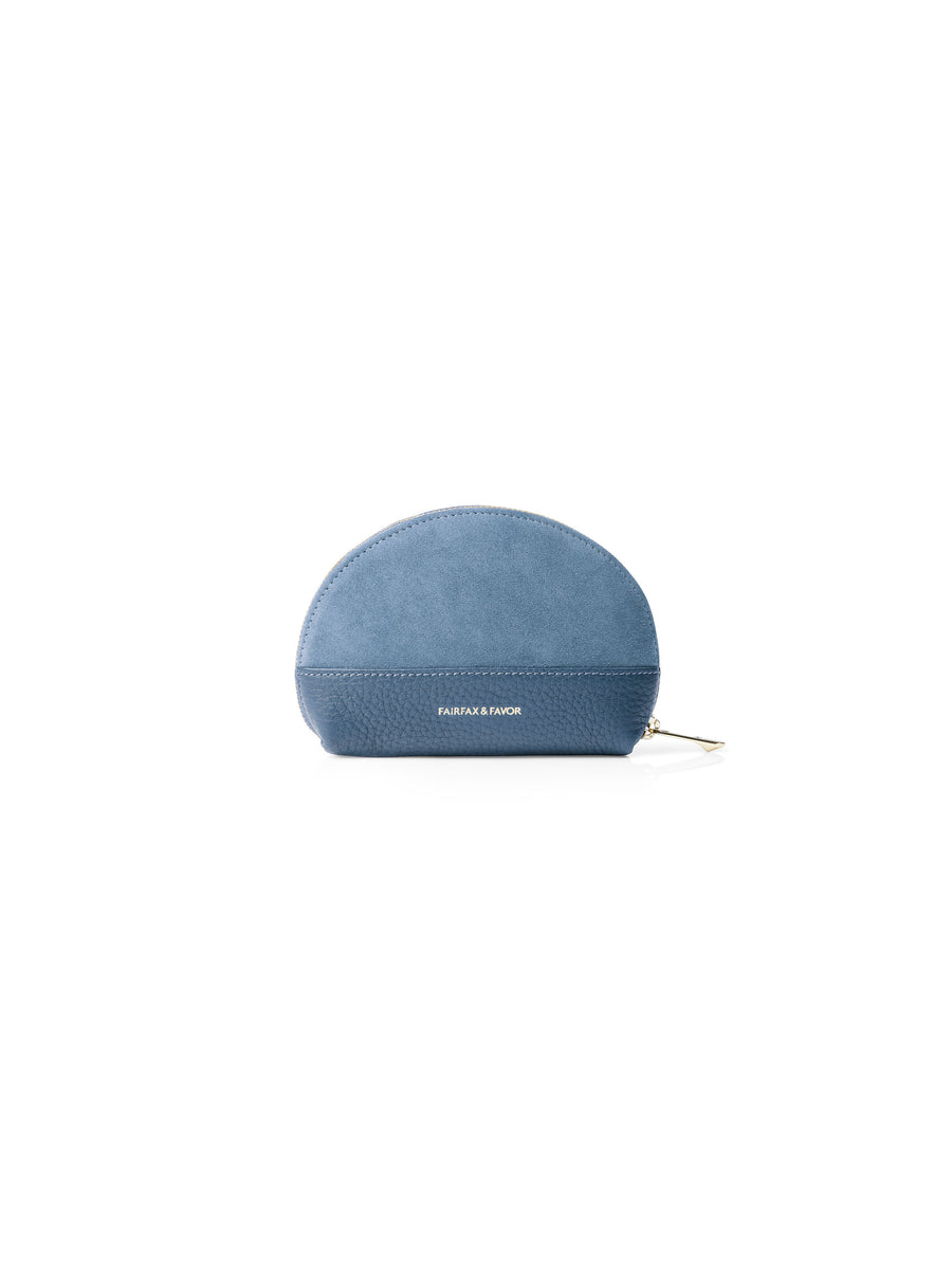 The Chiltern - Women's Coin Purse - Cornflower Blue Suede