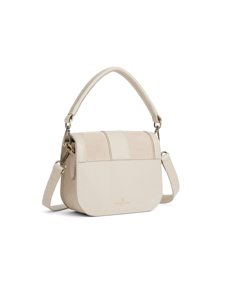 The Clarence - Women's Handbag - Stone Suede
