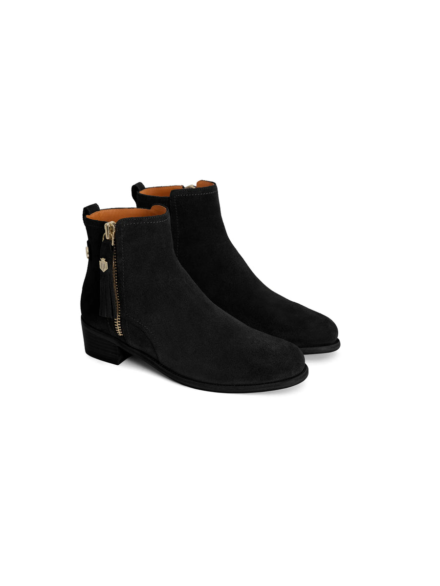 The Oakham - Women's Ankle Boots - Black Suede