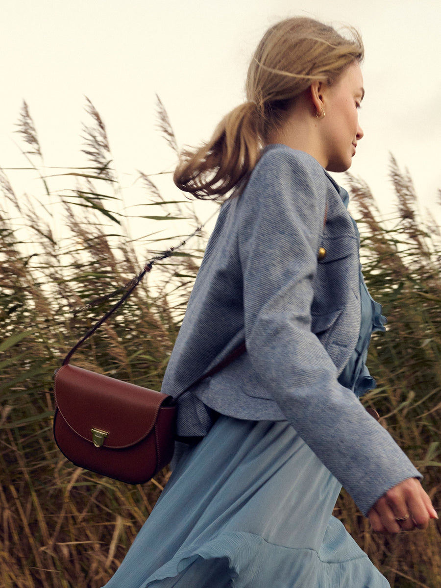 The Blenheim - Women's Saddle Bag - Tan Leather