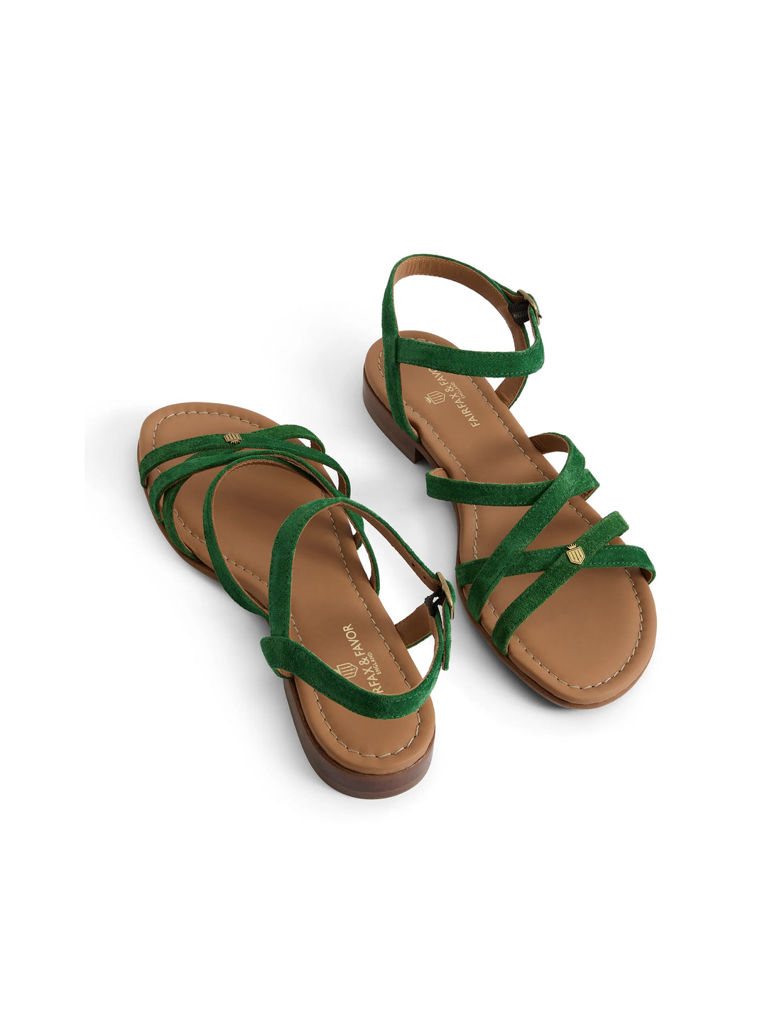 St Ives Sandal - Clover Green Suede - Sandals