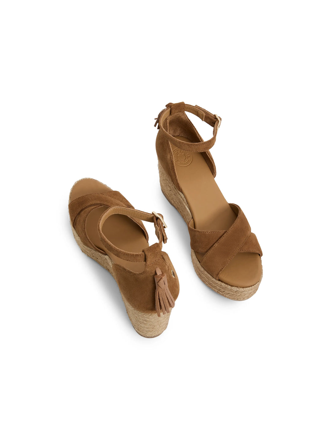 Valencia Mid Wedge - Tan Suede - Sandals
