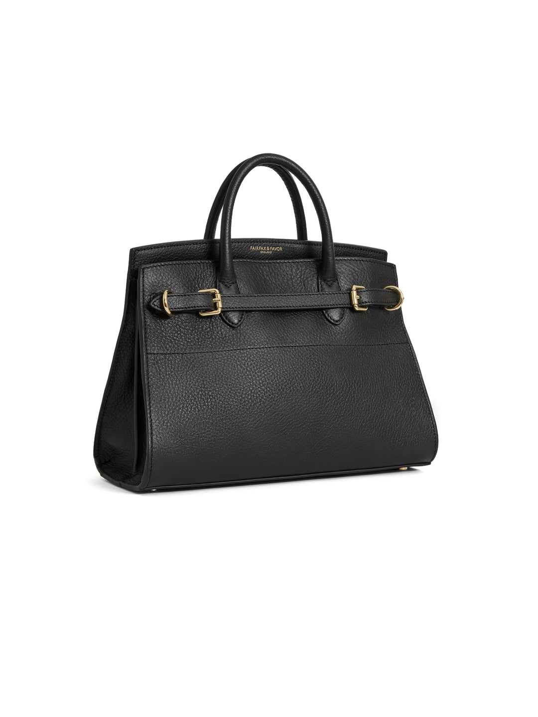 Town & Country - Top Handle Bag - Black Pebbled Leather - Bags