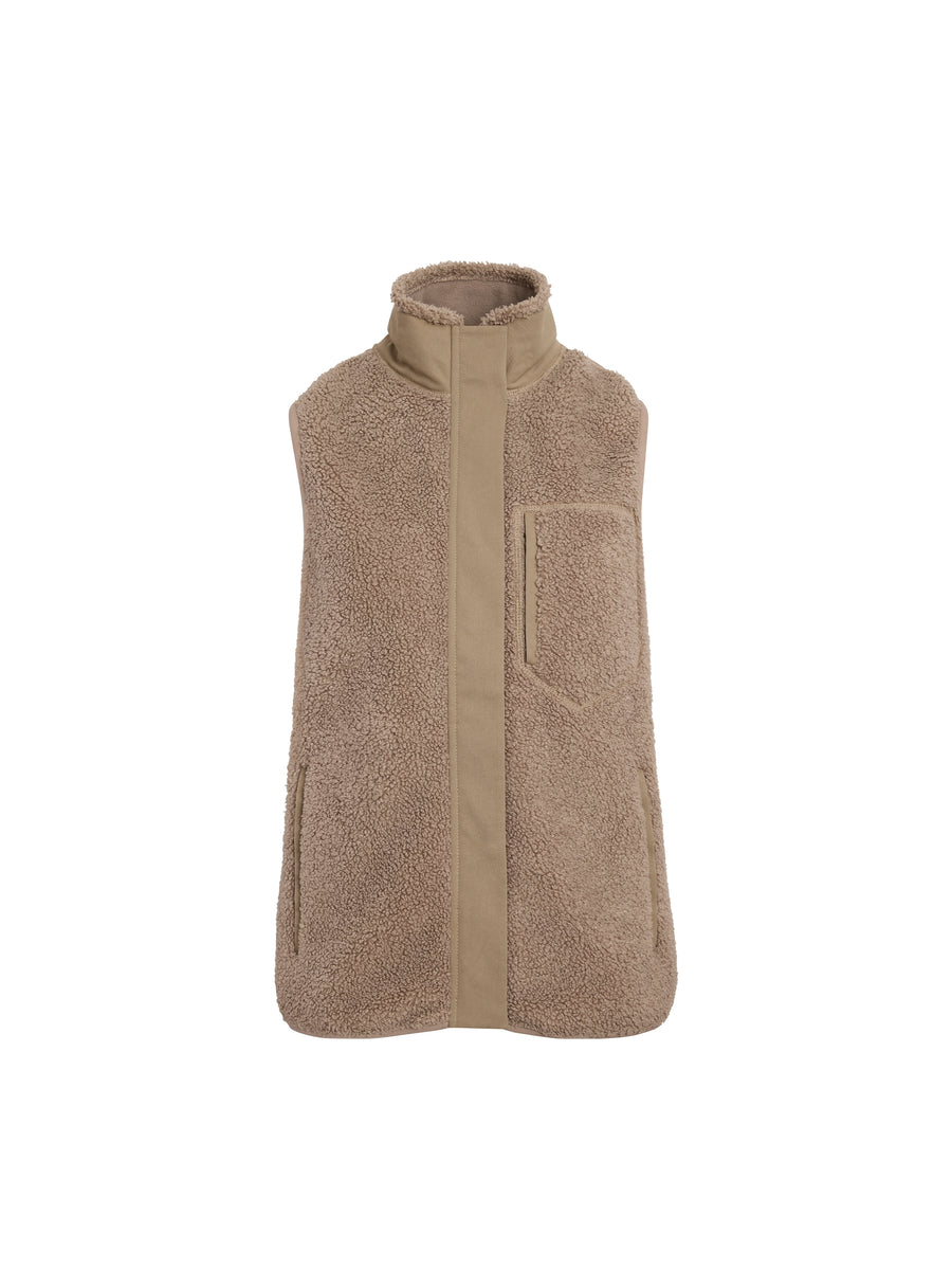 The Agnes - Women's Fleece Gilet - Fawn