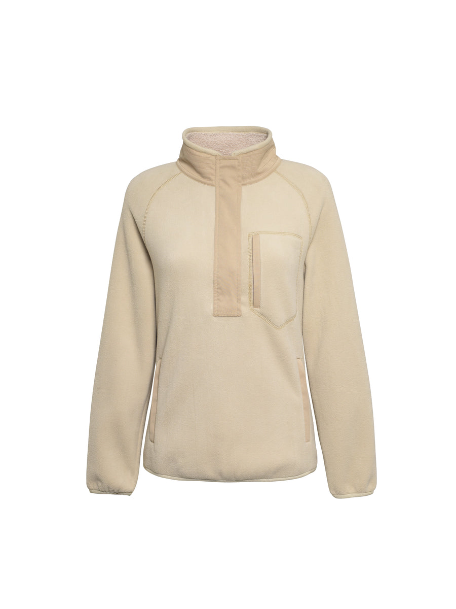 The Aria - Women's 1 & 4 Zip Fleece - Oatmeal