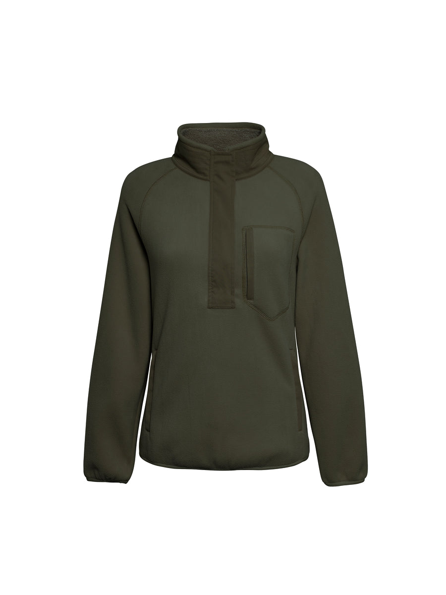 The Aria - Women's 1 & 4 Zip Fleece - Khaki