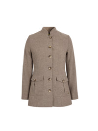 Eliza Herringbone Jacket - Driftwood