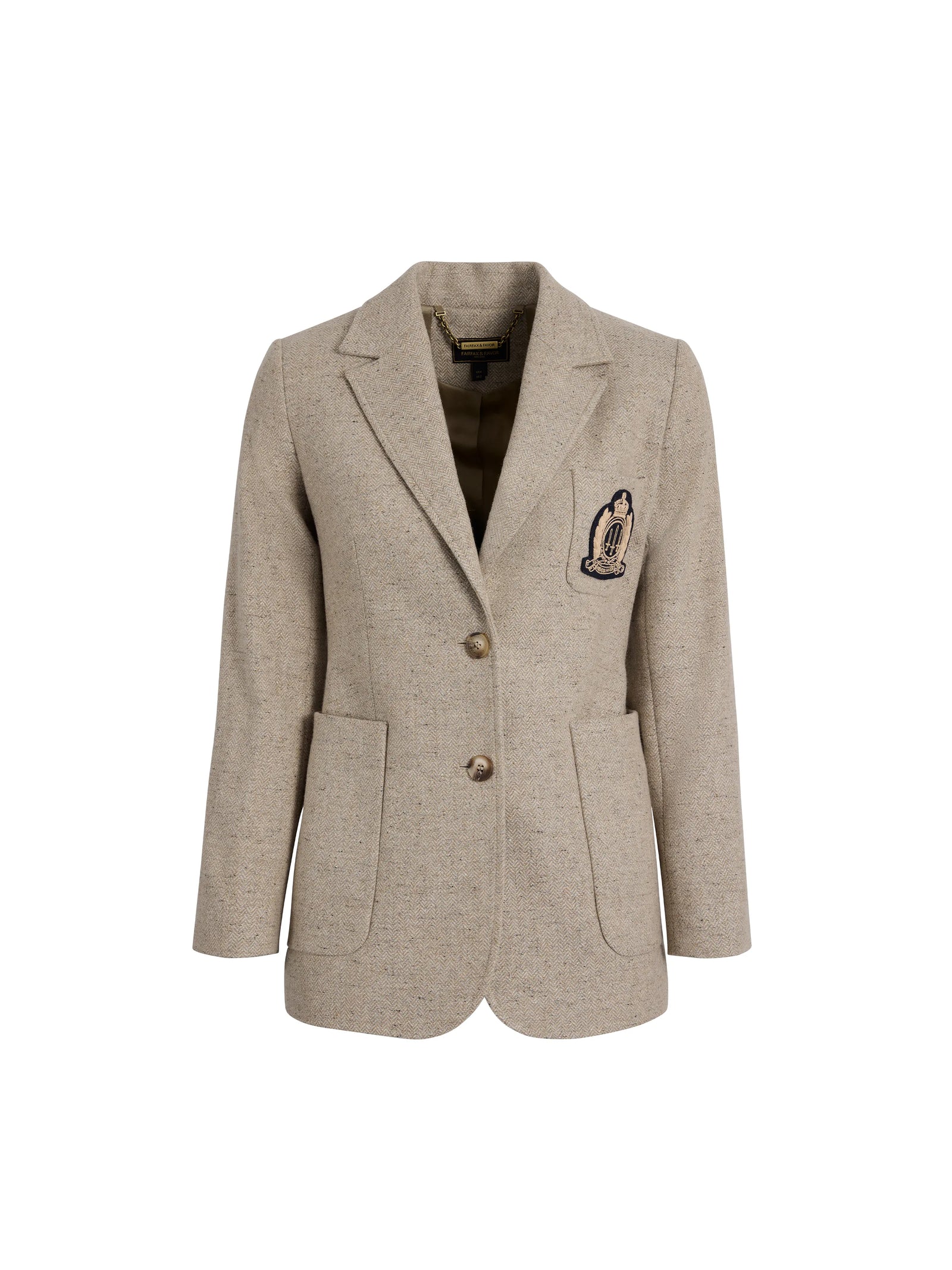 Henrietta Blazer - Thunder Herringbone