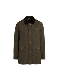 Polly Waisted Wax Jacket - Dark Khaki