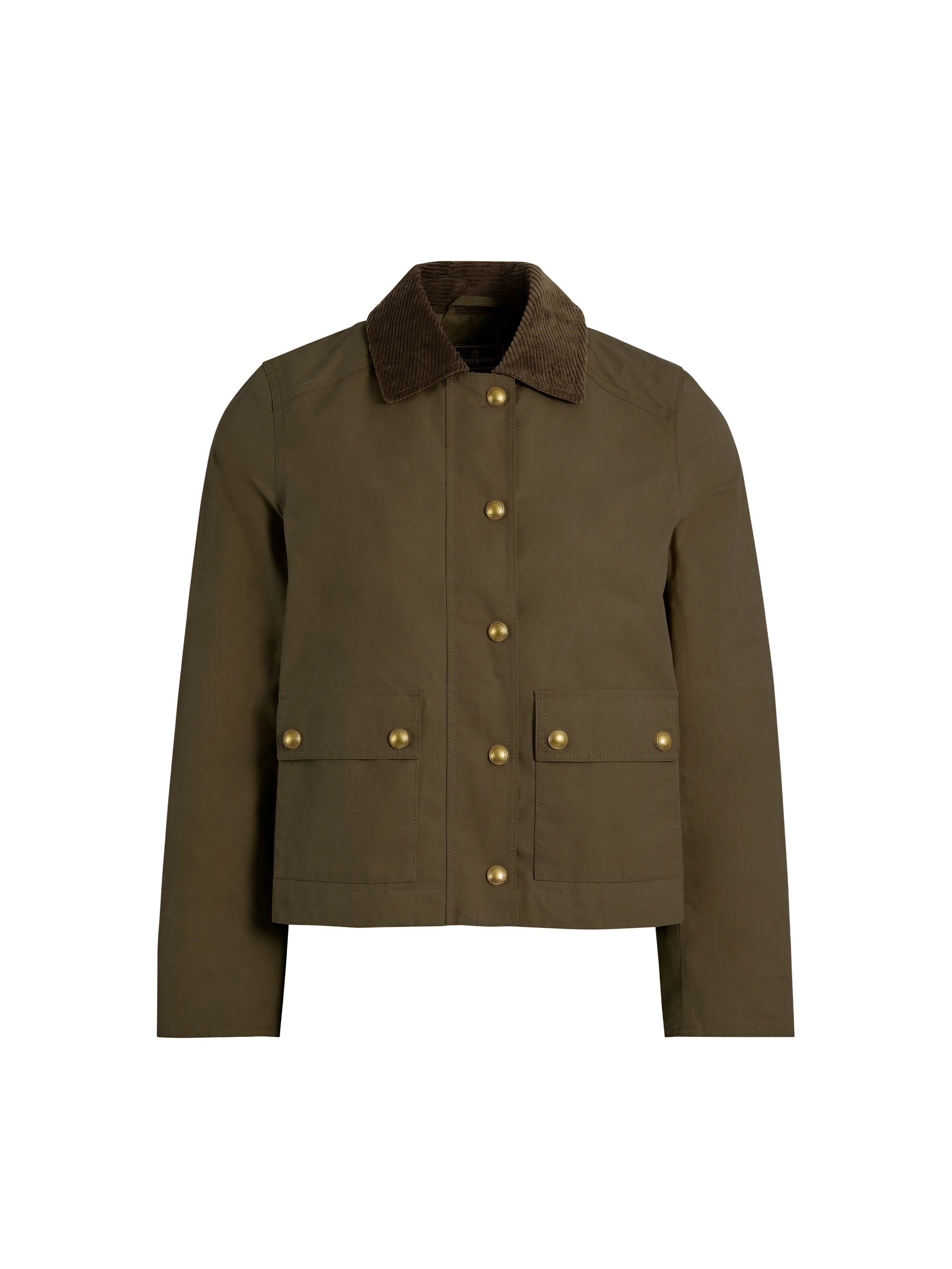Tabitha - Women's Short Wax Jacket - Khaki | Fairfax & Favor