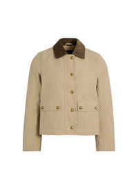 Tabitha Short Wax Jacket - Oatmeal