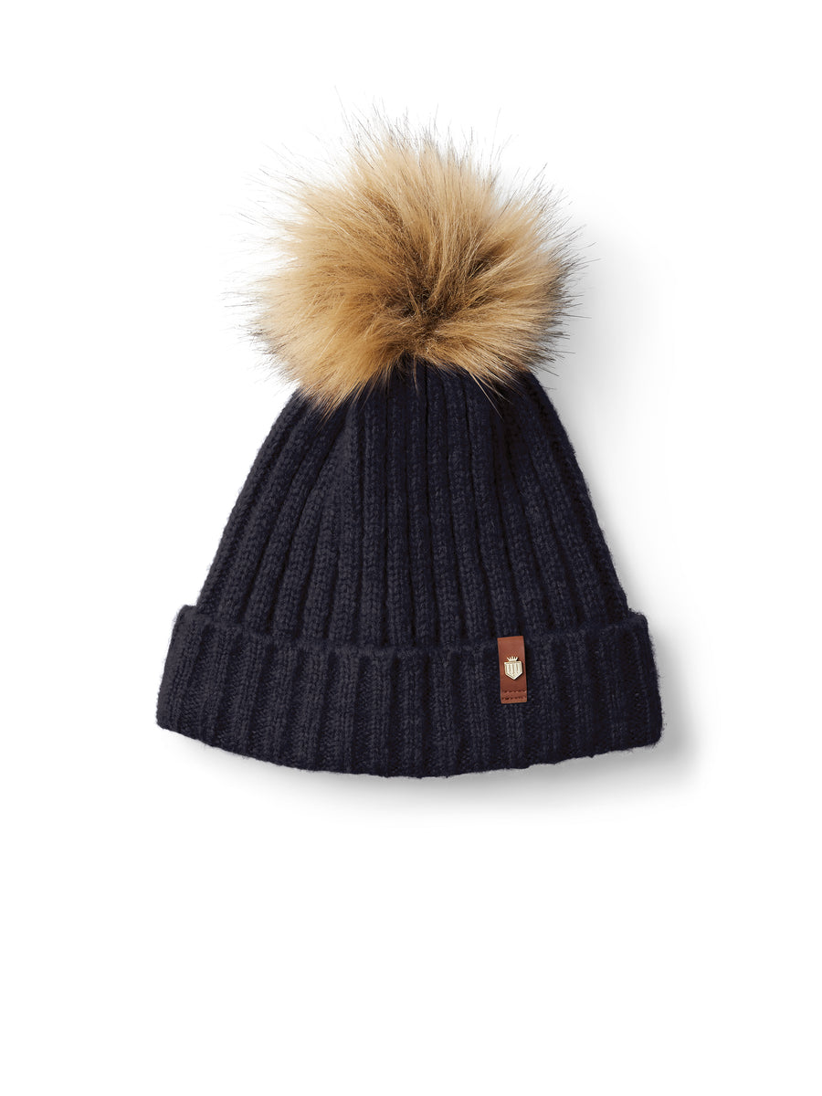 The Signature Bobble Hat - Women's Bobble Hat - Navy