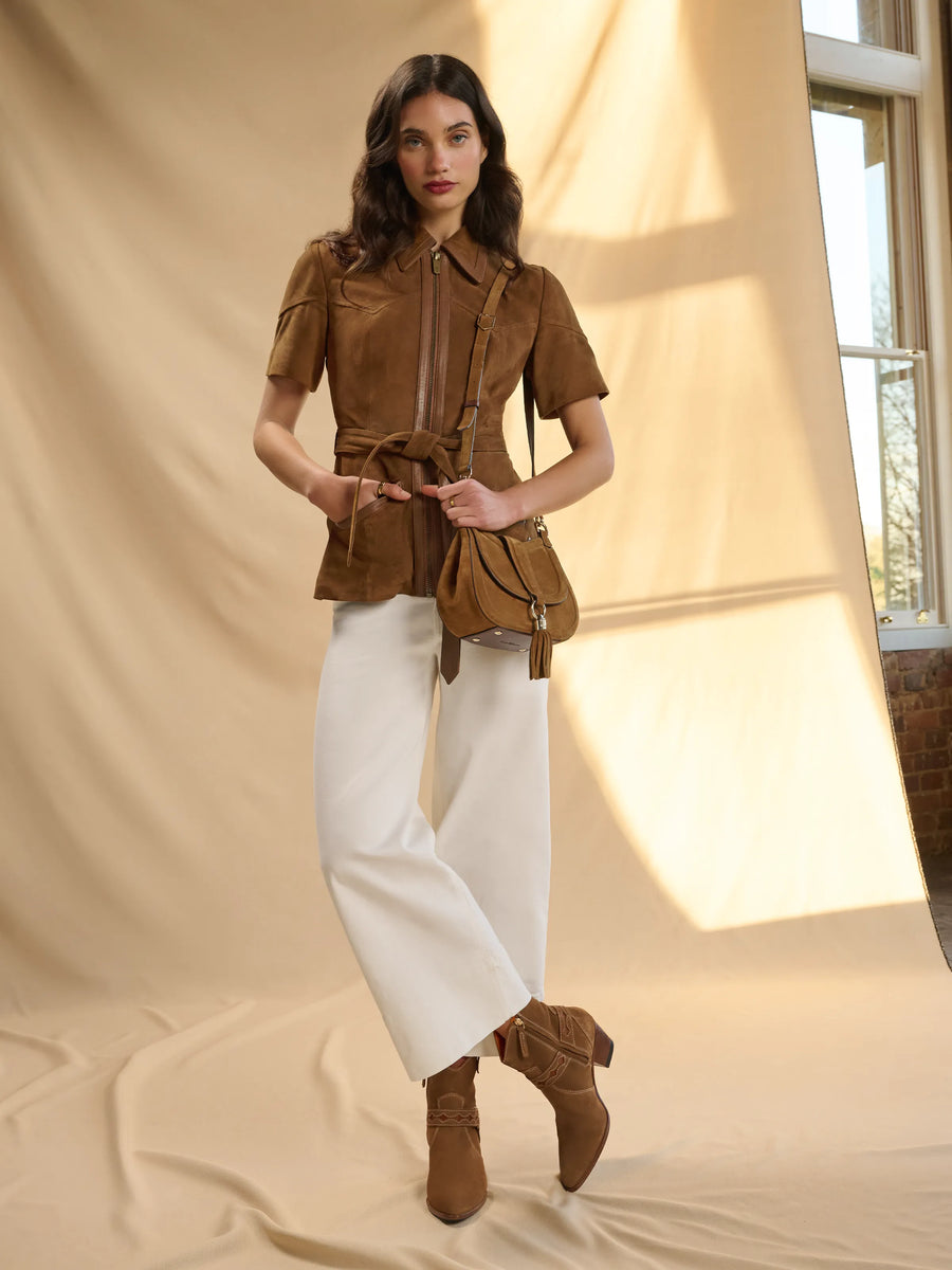 The Ohio - Women's Ankle Boots - Tan Suede