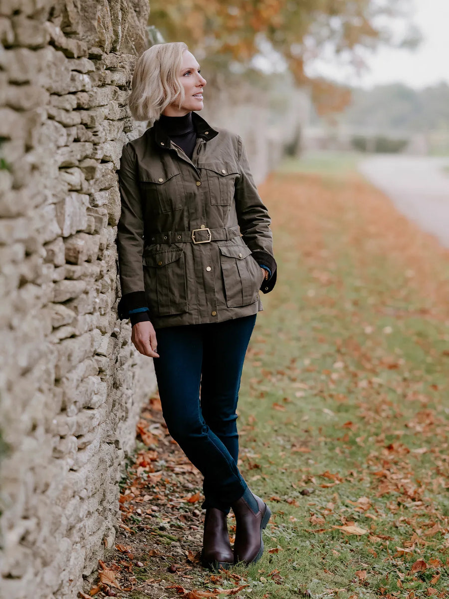 Women's Jacket - Khaki Dry Waxed Cotton