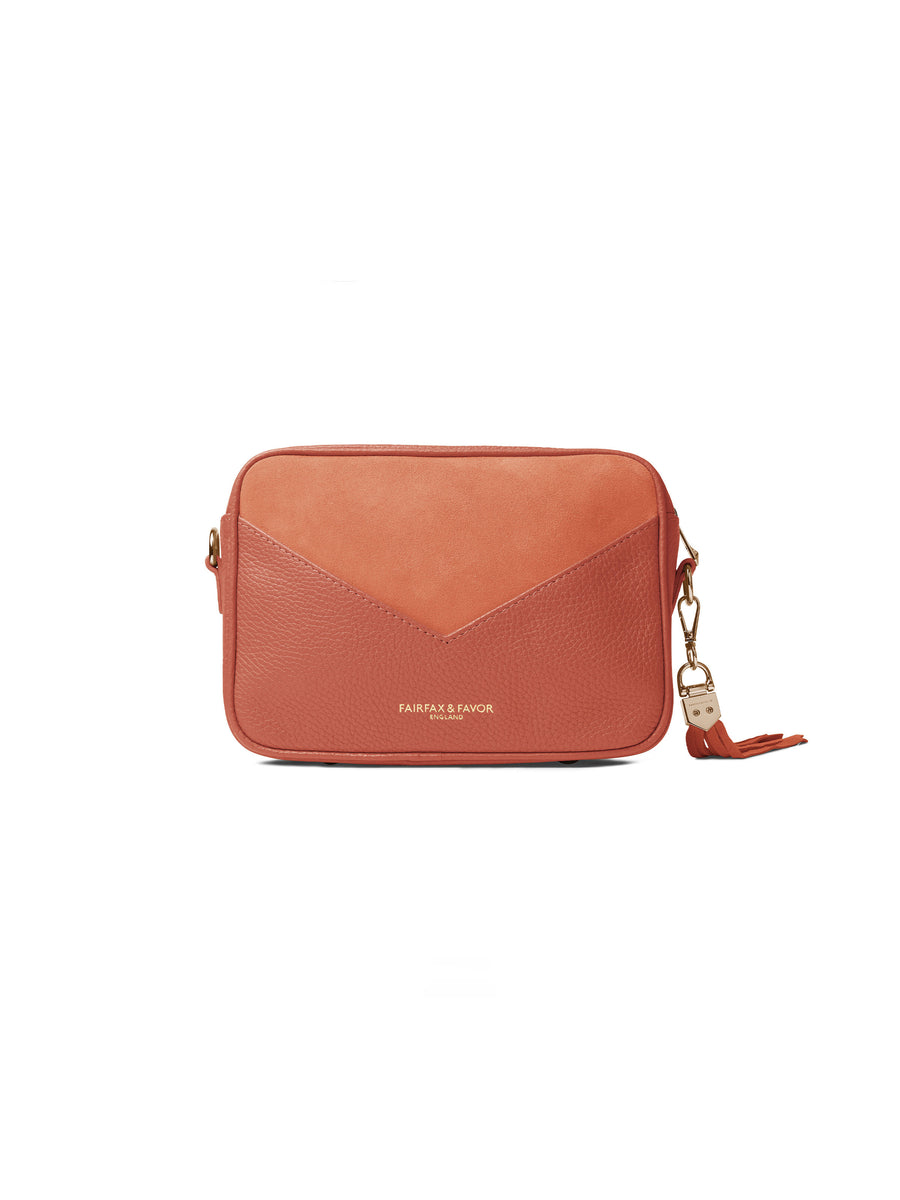 The Finsbury - Women's Crossbody Bag - Melon Suede