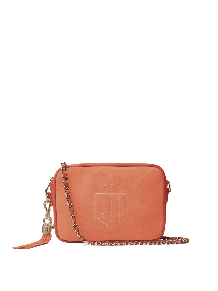 The Finsbury - Women's Crossbody Bag - Melon Suede