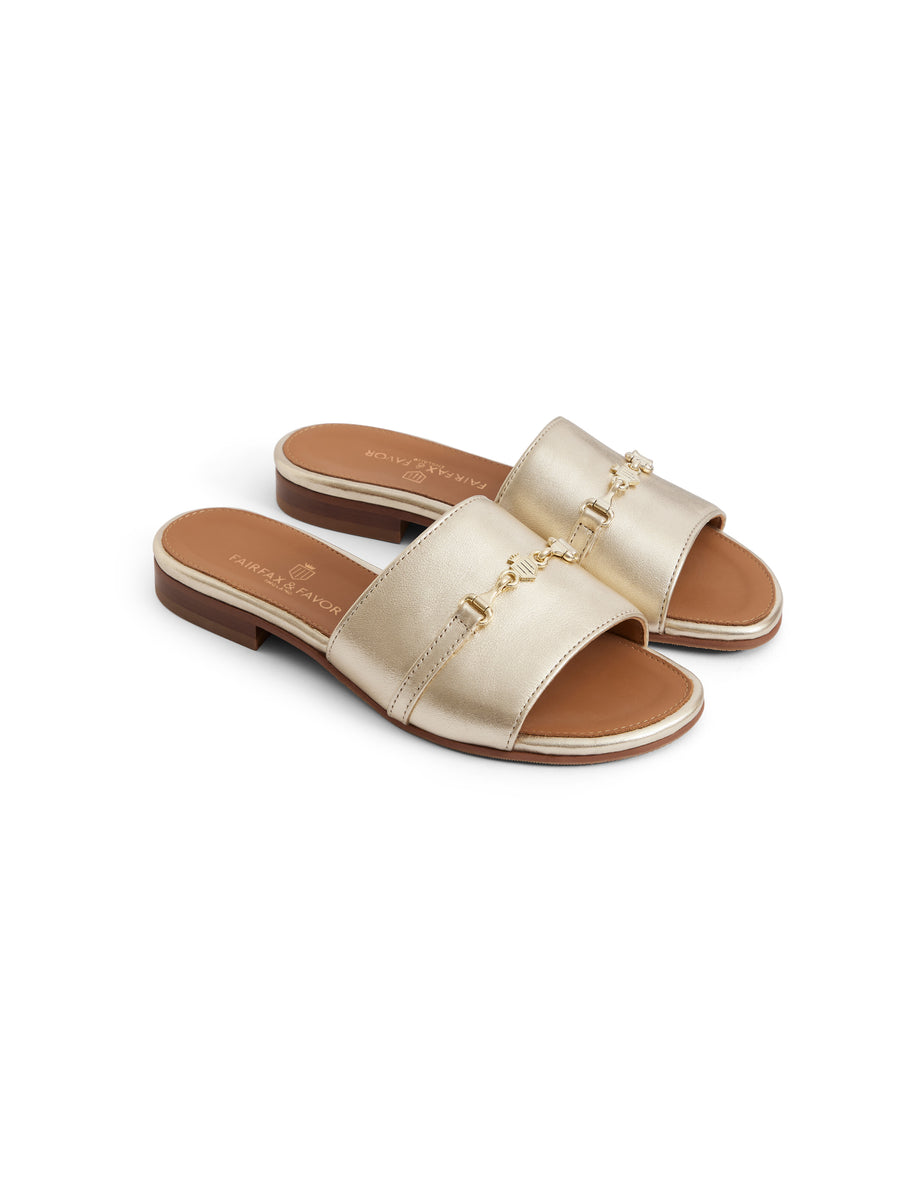 The Heacham - Women's Sandals - Gold Leather