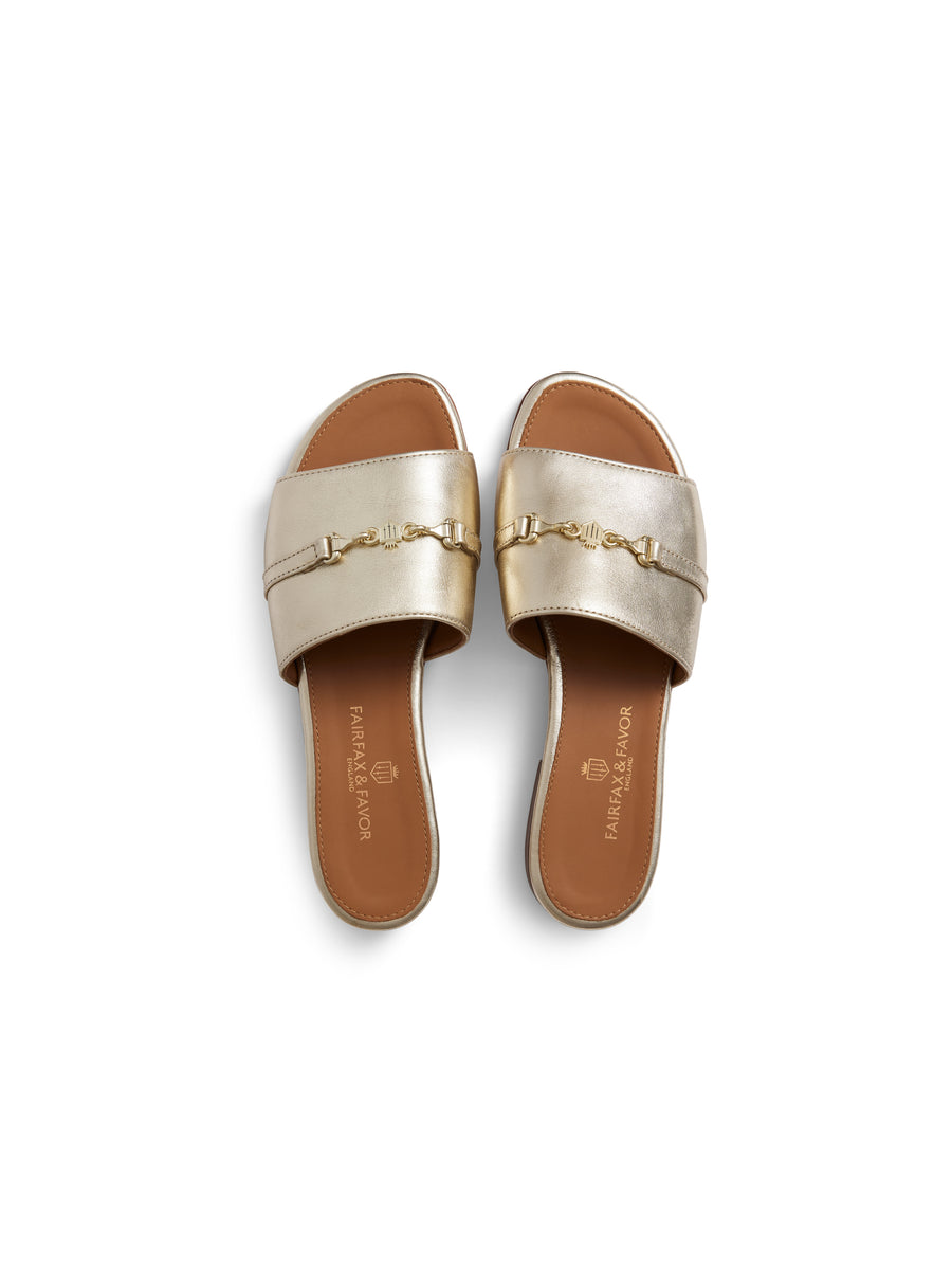 The Heacham - Women's Sandals - Gold Leather