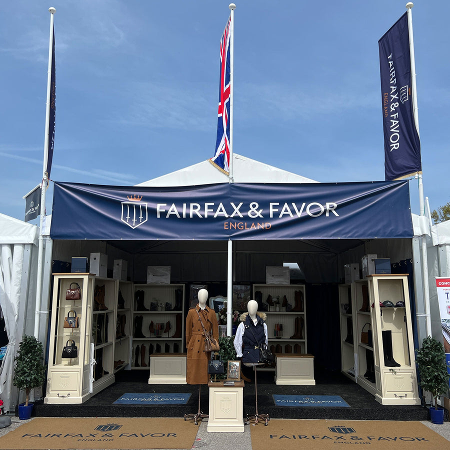 April 2023: Fairfax & Favor launch their first trade stand in the United States at the Land Rover Kentucky 3-Day 5*
