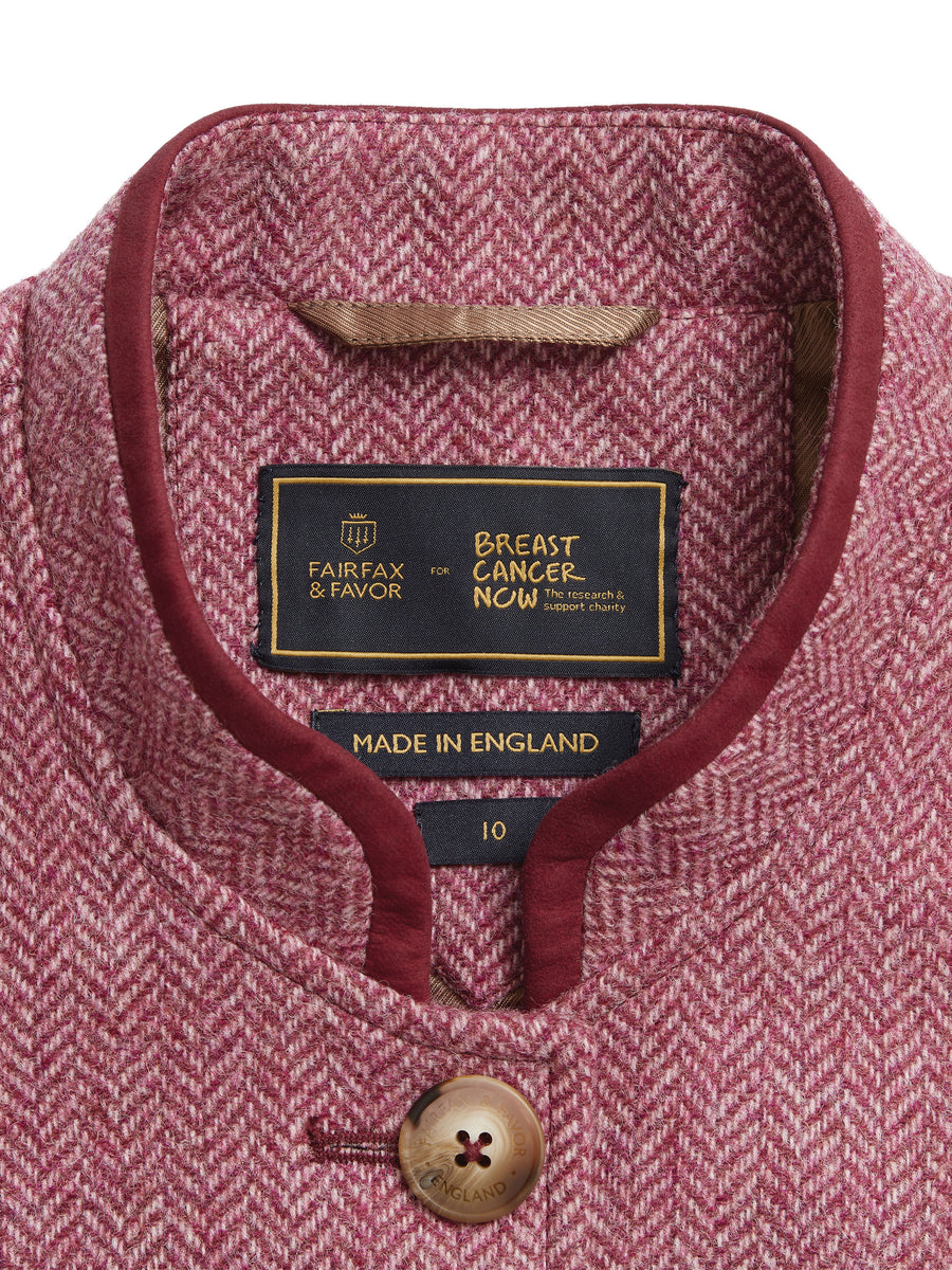 The Madeline Gilet - Breast Cancer Now Pink Herringbone 2023