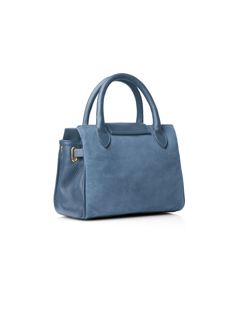 The Windsor - Women's Mini Handbag - Cornflower Blue Suede