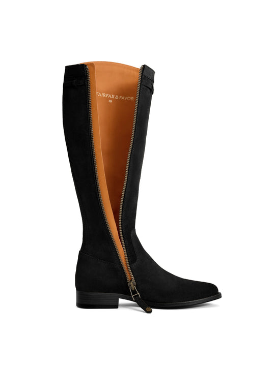 Kimberley - Women's Boots - Black Suede | Fairfax & Favor