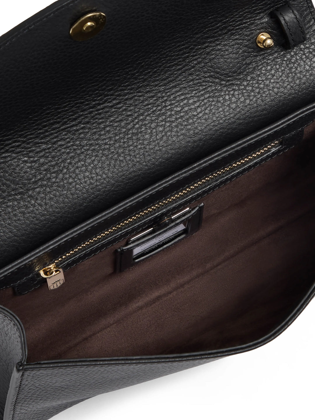 Town & Country - Clutch Bag - Black Pebbled Leather - Bags