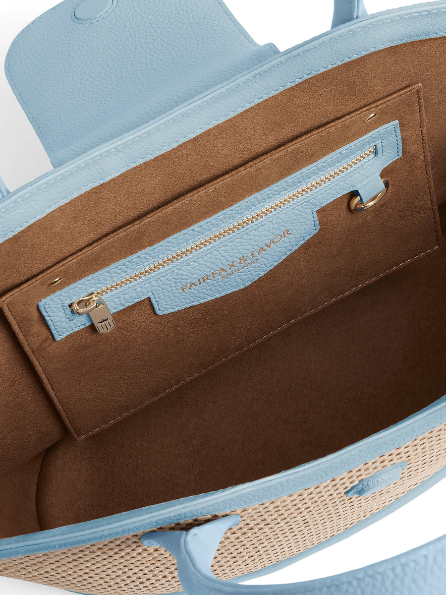 Windsor Basket Bag - Sky Blue Leather (Stockist Exclusive)