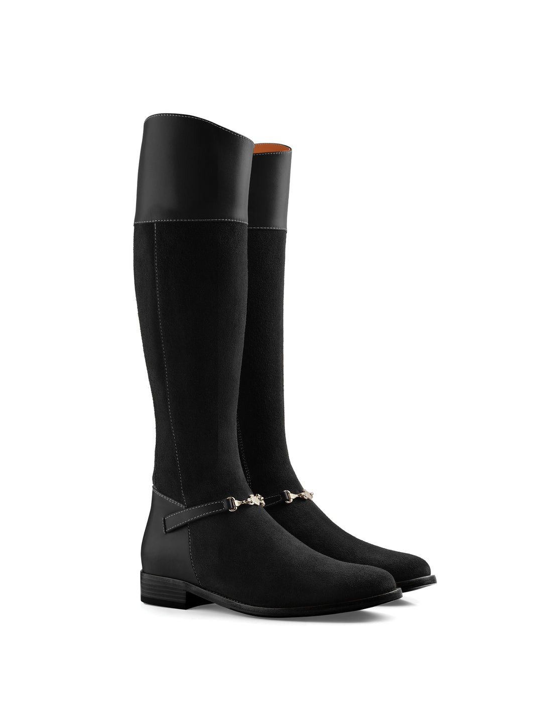 Octavia (Narrow Fit) - Black Suede - Tall Boots