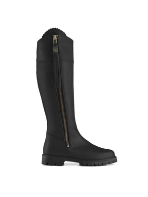 The Explorer - Women's Waterproof Boot - Black Leather, Regular Calf