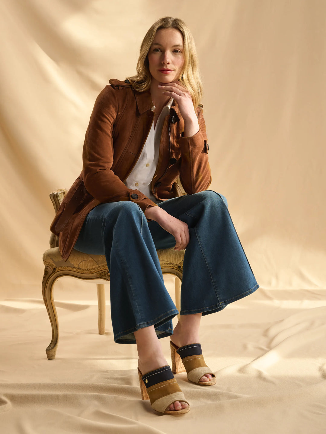 Santorini Heeled Mule - Tri-Colour - Shoes