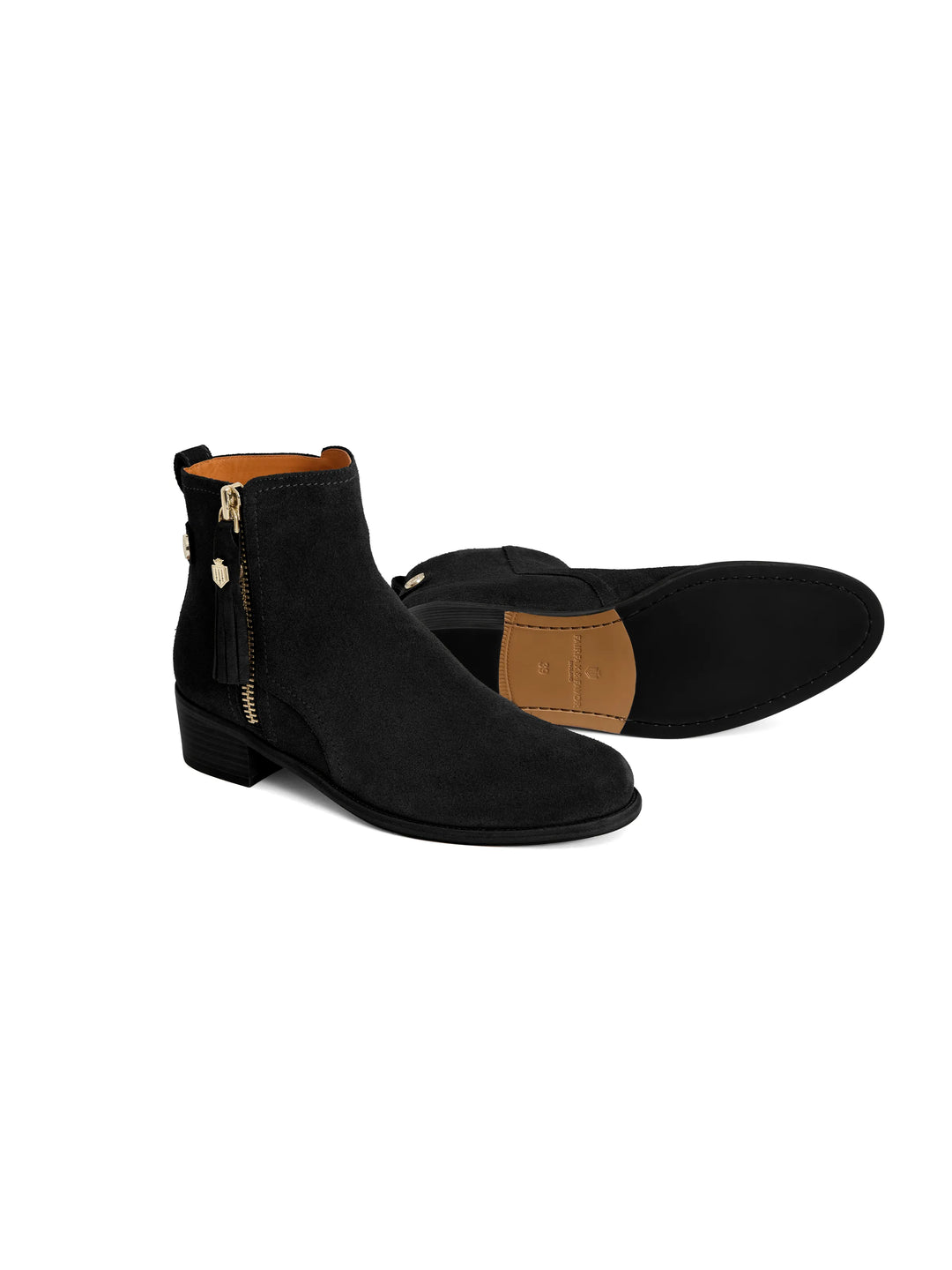 Oakham Flat - Black Suede - Ankle Boots