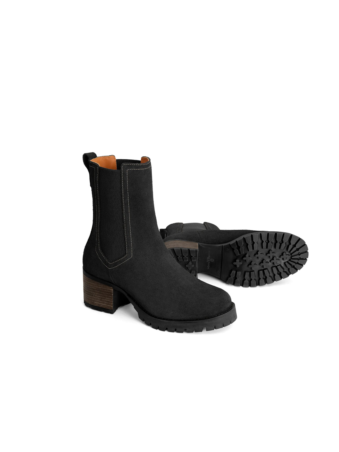 Heeled Boudica - Black Suede - Ankle Boots